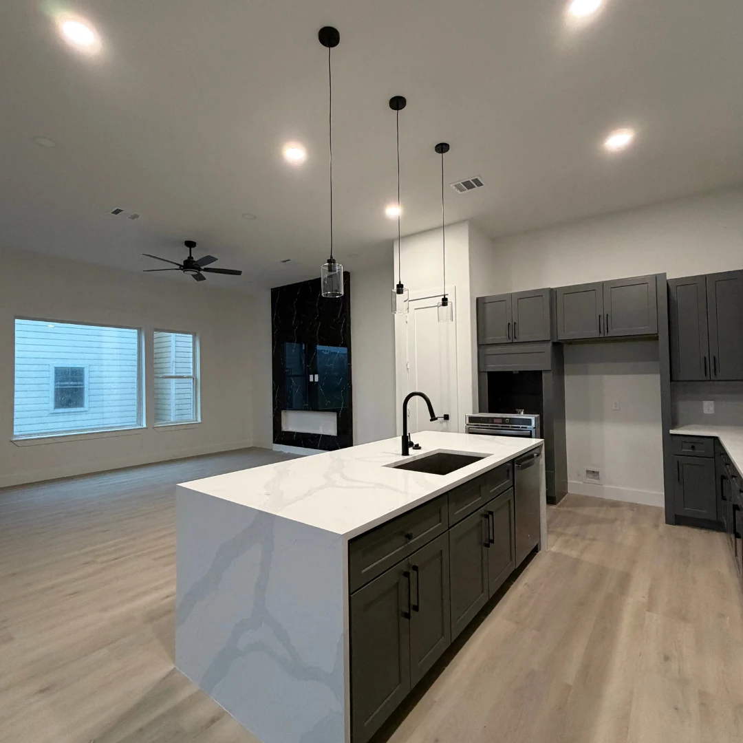 Kitchen after post-construction cleaning in Houston